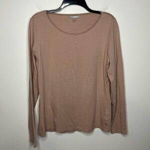 H & M Pima cotton pink long‎ sleeve top size large